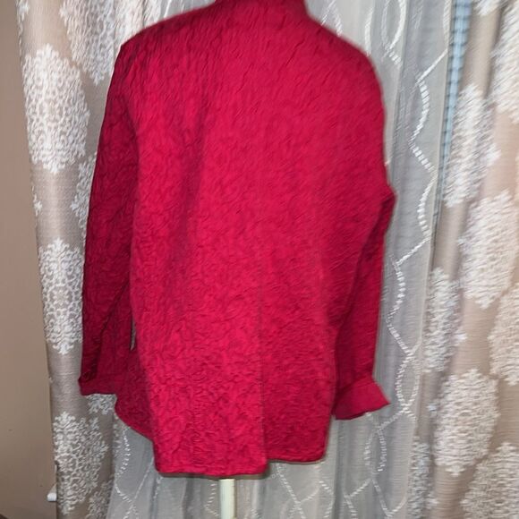 Chico’s Fuchsia High-Neck Blazer – Size 2 (12/14) – Loop Button Closure –RN79984 - Picture 4 of 7